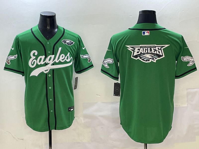 Men Philadelphia Eagles Blank Green three generations Jointly Name 2025 Nike Limited NFL Jersey style 26